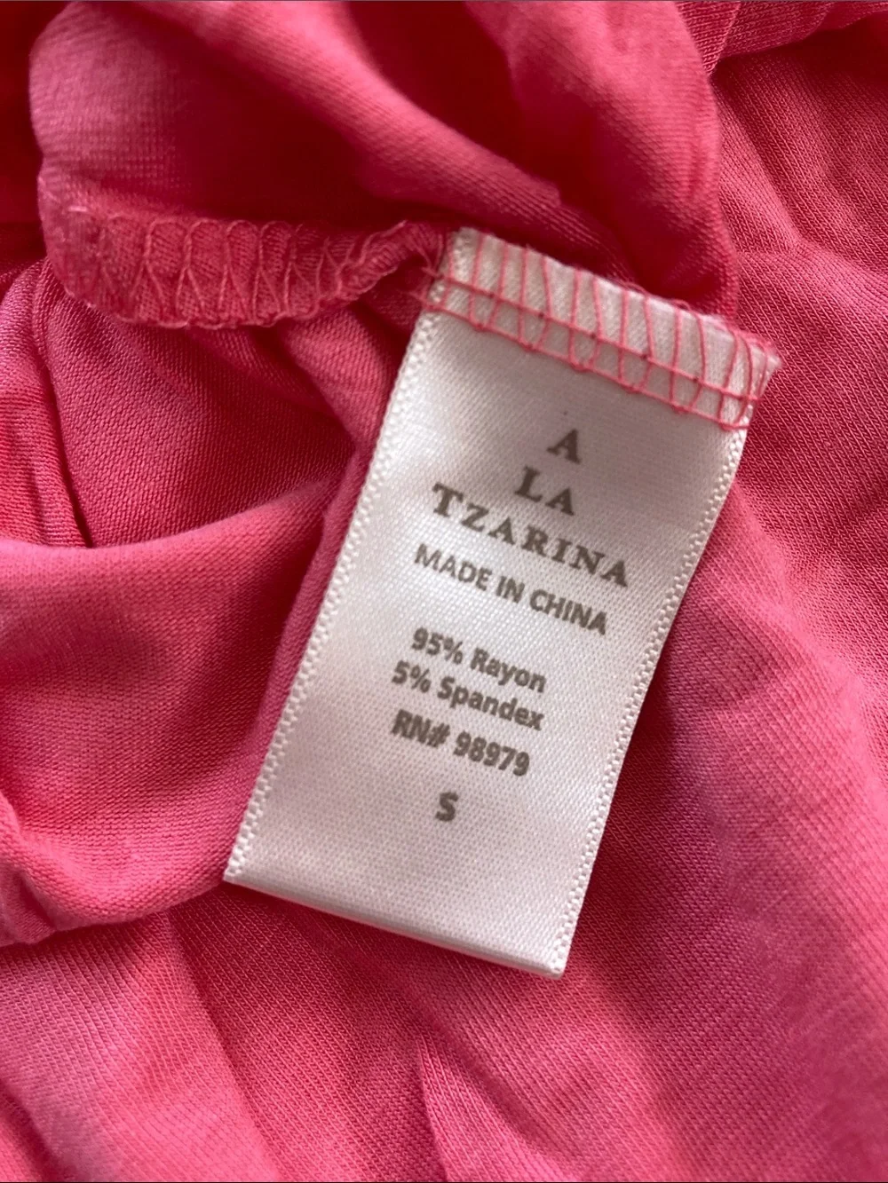 A La Tzarina Pink Lace Yoke Tunic Dress S